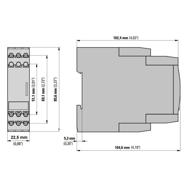 Relais de contrôle d'ordre de phases, 200 - 500 v ac, 50/60 hz (EMR6-F500-G-1) - Eaton - 184789