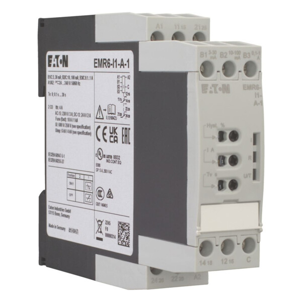 Relais amp., 10 - 100 ma, 0.1 - 1 a, 24 - 240 v ac, 50/60 hz, 24 - 240 v dc (EMR6-I1-A-1) - Eaton - 184790
