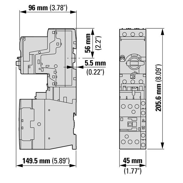Démarrage direct pke 0.3-1.2a stand.+Dilm17 (MSC-DME-1,2-M17(230V50HZ)) - Eaton - 192753