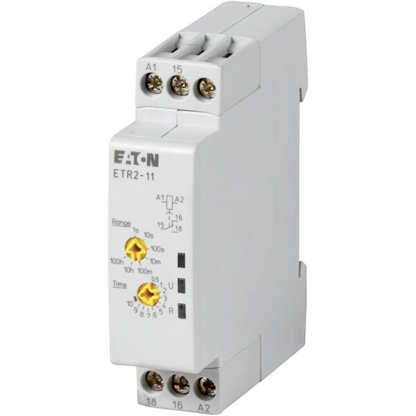 Relais temporisé, 1w, 0,05s-100h, 24-240v50/60hz, 24-48vdc, retard à l'appel (ETR2-11) - Eaton - 262684