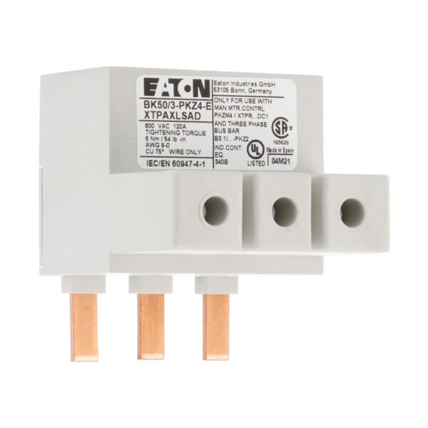 Borne de raccordement, 3p, 50mm² (BK50/3-PKZ4-E) - Eaton - 272165