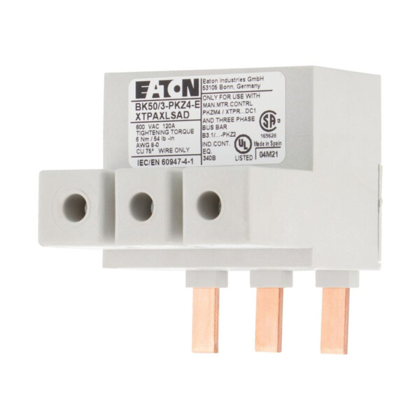 Borne de raccordement, 3p, 50mm² (BK50/3-PKZ4-E) - Eaton - 272165