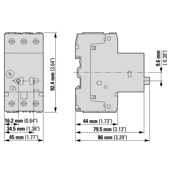 Disjoncteur moteur, 3p, ir= 2.5-4a (PKZM01-4) - Eaton - 278482