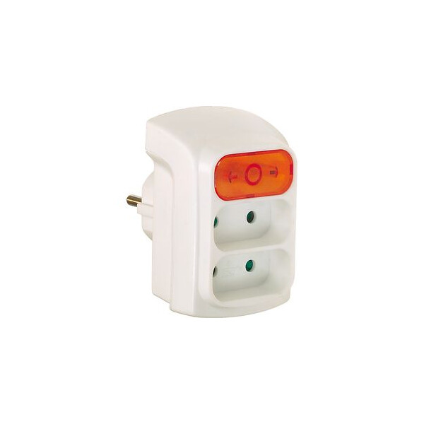 BIPLITE 2X6A + VEILLEUSE - Ebenoid - 011806