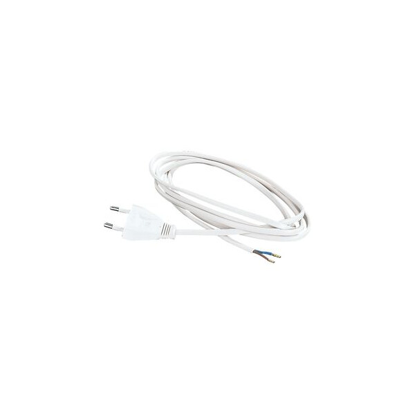 CORDON 6A 2P 2X0,75-BLANC-2M - Ebenoid - 036701