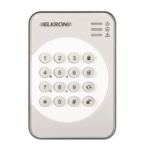 Clavier Led radio pour  système d'alarme anti-intrusion Egon préprogrammé - Elkron - KP600/SP