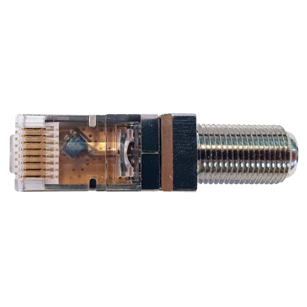 Adaptateur rj45 vers F Balun - sous blister (2 pièces) - Evicom - ACONRJ/FB