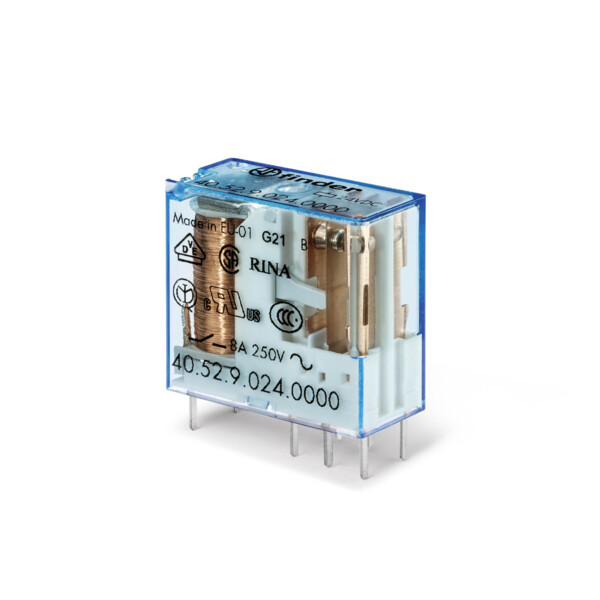Relais circuit imprimé 2no 8a 28v dc, agni, lavable (405290280301) - Finder - 14494