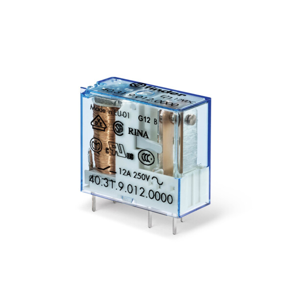 Relais circuit imprimé 1rt 12a 48v ac, agni + au (403180485000) - Finder - 86248