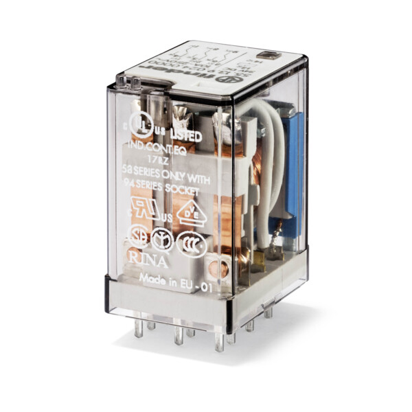 Relais industriel 3rt 10a 110v dc, agni + au (551391105000) - Finder - 22505