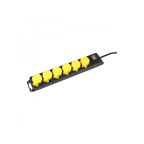 Bloc multiprise 6 entrées étanches 3X1, 5MM2 - Franelec - BM6_H07_ETN1SW