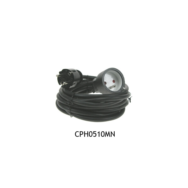 Cordon Prolongateur HO5VV-F Noir 16 A 10 m Franelec - Franelec - CPH0510MNCP