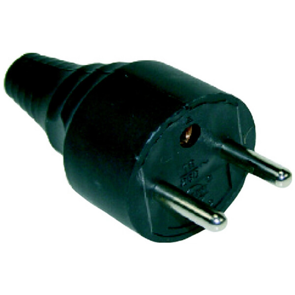 Prolongateur 2P+T 16A noire Prise mâle - Franelec - F16AMN1
