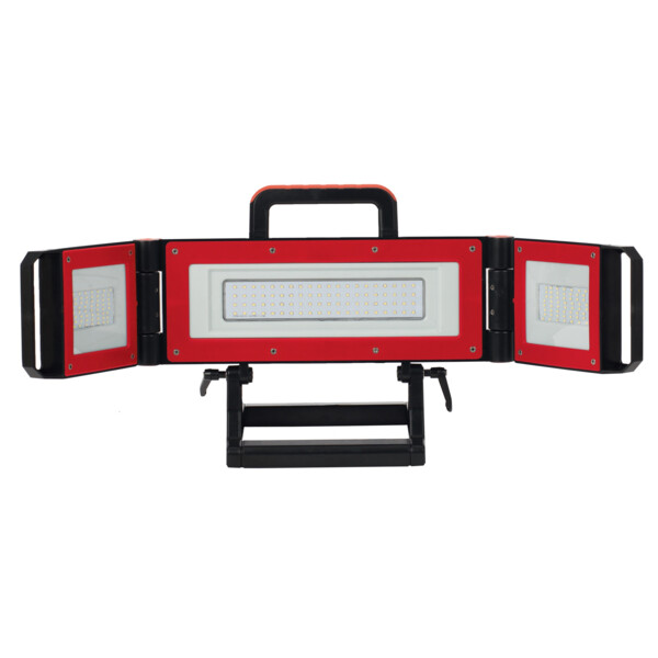 Projecteur portable LED 80W multi-positions rouge - 5m de câble H07RNF 3G1,5 - Generix - 0232282
