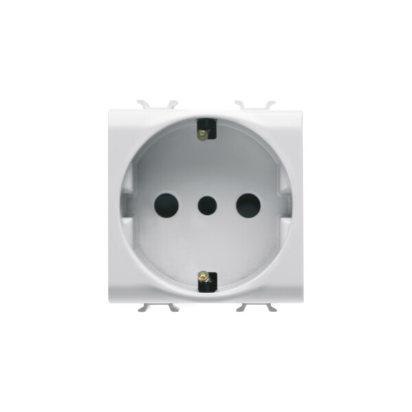 Prise 2m 2p+t 16a P30 Std I/d Blanc - Gewiss - GW10205