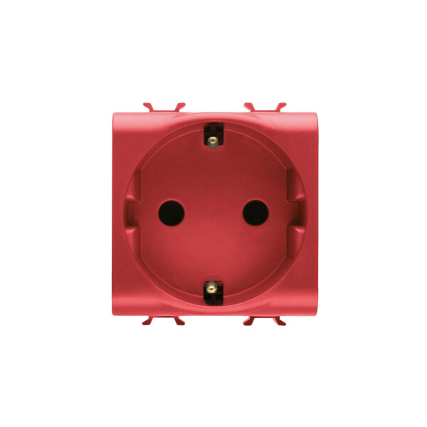 Prise 2m 2 P+t 16a CÂb.rapide Al.rouge - Gewiss - GW10251F
