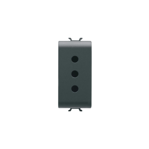 Prise 1m 2p+t 10a P11 Std Italien Noire - Gewiss - GW12201