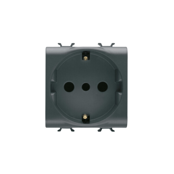 Prise 2m 2p+t 16a P30 Std I/d Noire - Gewiss - GW12205