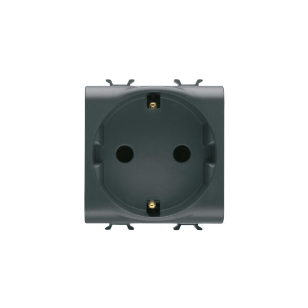 Prise 2m 2 P+t 16a CÂb.rapide Al.noire - Gewiss - GW12241F