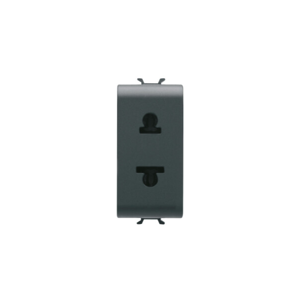 Prise 1m 2 P+t 15a Std Euro-usa Noir - Gewiss - GW12287