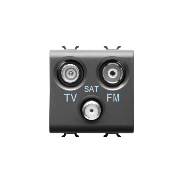 Prise Tv+fm+sat 2m Noire - Gewiss - GW12382