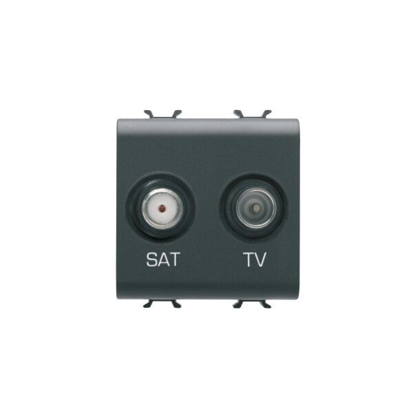 Prise Tv+sat 2m Noir - Gewiss - GW12383