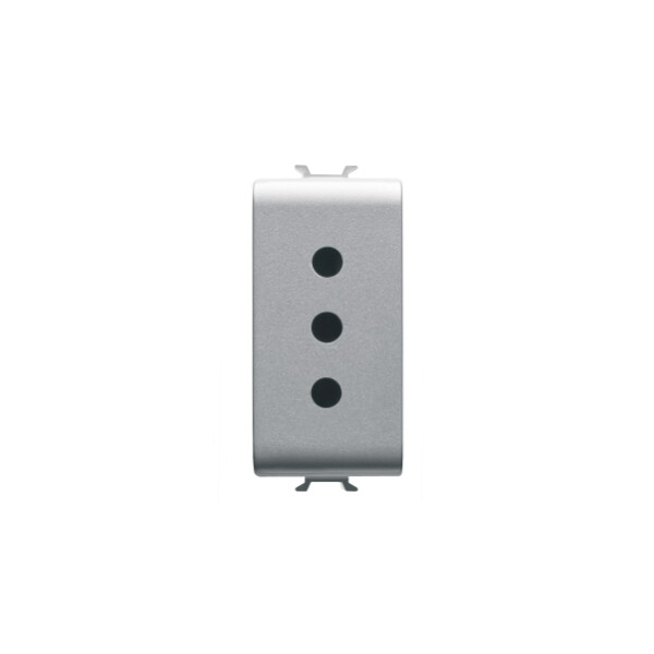 Prise 1m 2p+t 10a P11 Std It Titane - Gewiss - GW14201