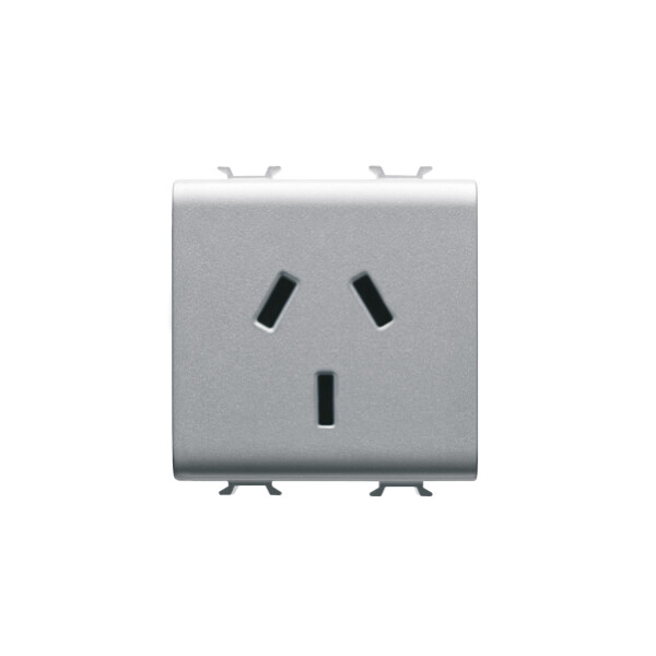 Prise 2m 2 P+t 10a Std Australien Titane - Gewiss - GW14306