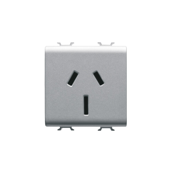 Prise 2m 2 P+t 15a Std Australien Titane - Gewiss - GW14307