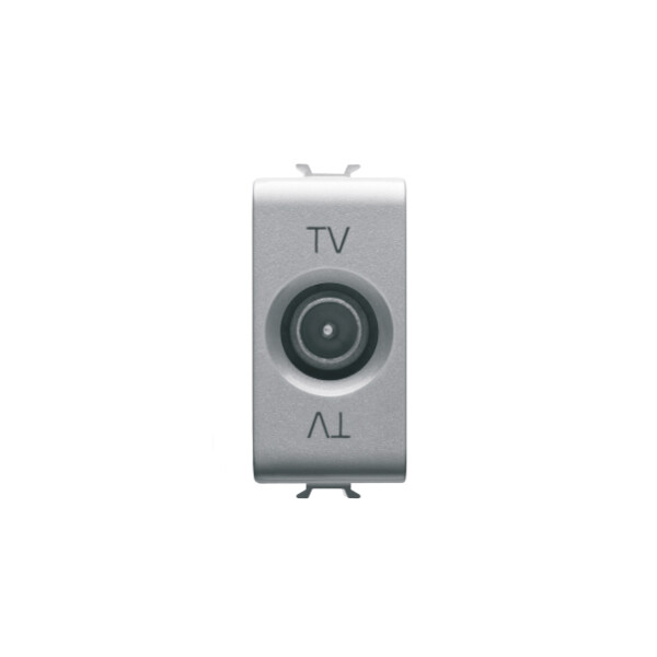 Prise Tv 1m Dir. Connec. M 9,5mm Titane - Gewiss - GW14361