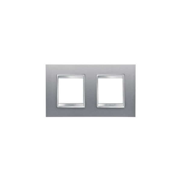 Plaque Lux Int. 2+2p H Titane - Gewiss - GW16223VT