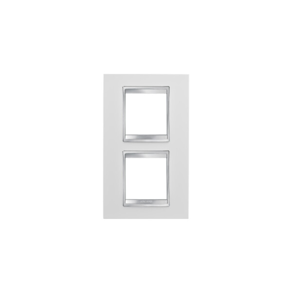 Plaque Lux Int. 2+2p V.e. 71 Blanc CrÈme - Gewiss - GW16224TB