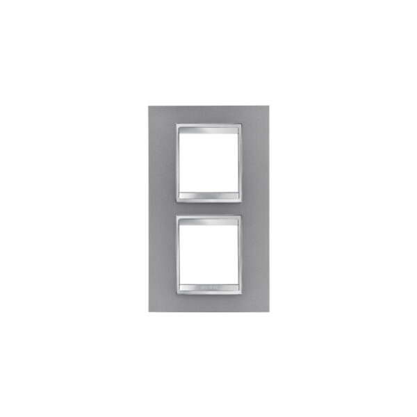 Plaque Lux Int. 2+2p V.e. 71 Titane - Gewiss - GW16224VT