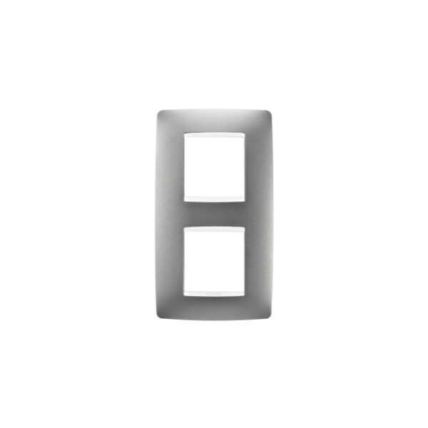 Plaque One Int. 2+2p V.e. 71 Titane - Gewiss - GW16124VT