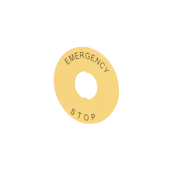 Plaquette jaune bouton urgence - Gewiss - GW74523