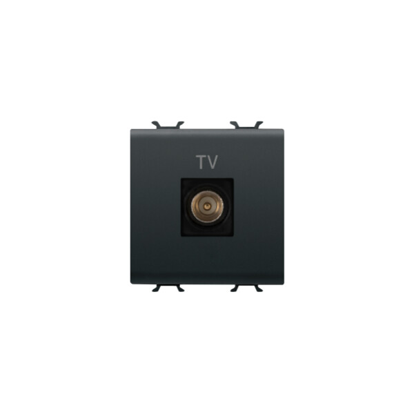 Prise tv 2m dir.conn.male.9,5mm noir - Gewiss - GW12367