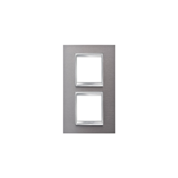 Plaque Lux Int. 2+2p V.e. 71 Inox BrossÉ - Gewiss - GW16224MI