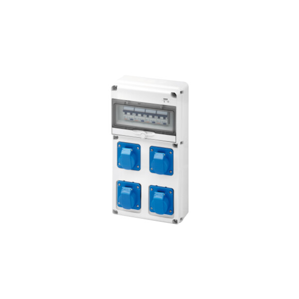 Coffret 4 Pc 16a / 4 Dd 16a 30ma - Ip44 - Gewiss - FR60237N