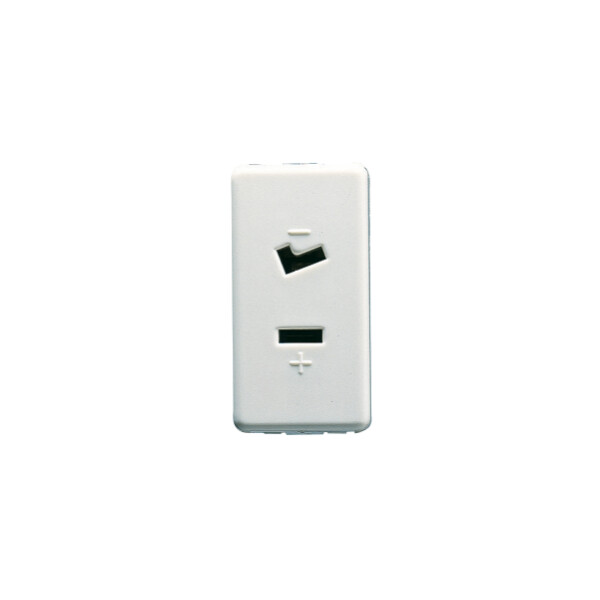 Prise 2p 6a 24v (tbts) polarise' sy/wt - Gewiss - GW20234