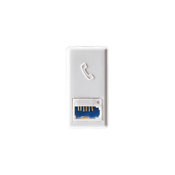 Prise telef.angl.1m simple sy/wt - Gewiss - GW20272