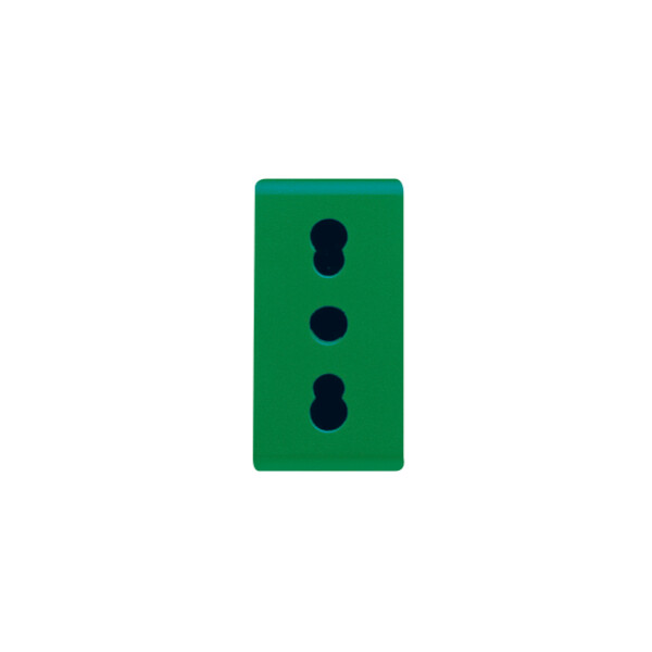 Prise 2p+t 16a biv.st.italien verte - Gewiss - GW20281