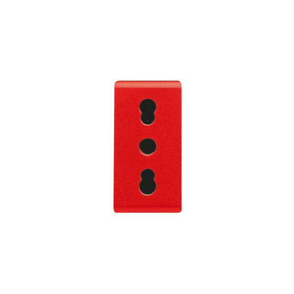 Prise 2p+t 16a biv.st.italien rouge - Gewiss - GW20295