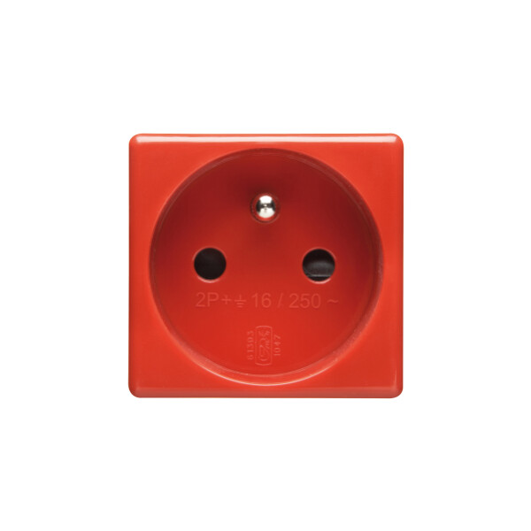 Prise 2p+t 16a st.francais rouge - Gewiss - GW20312