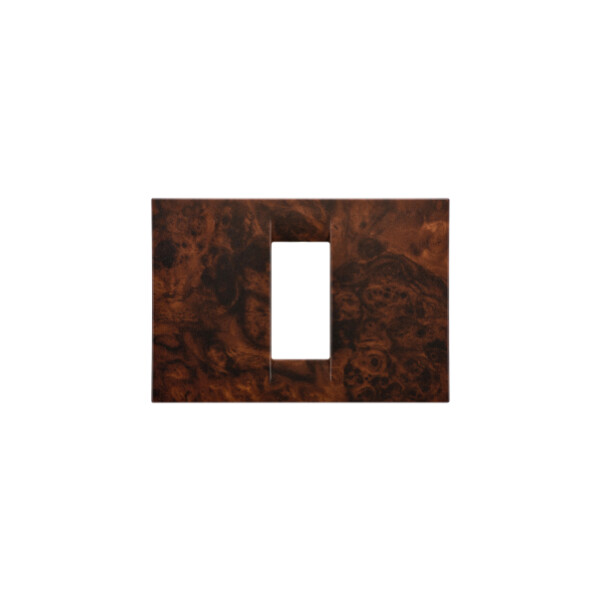 Plaque 1 pos.ronce de noyer system virna - Gewiss - GW22271