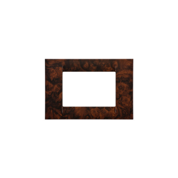 Plaque 3 pos.ronce de noyer system virna - Gewiss - GW22273