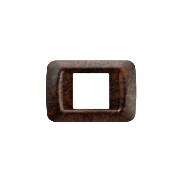Plaque 2 pos.ronce de noyer top system - Gewiss - GW22672
