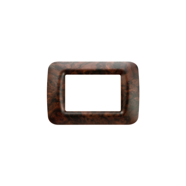 Plaque 3 pos.ronce de noyer top system - Gewiss - GW22673