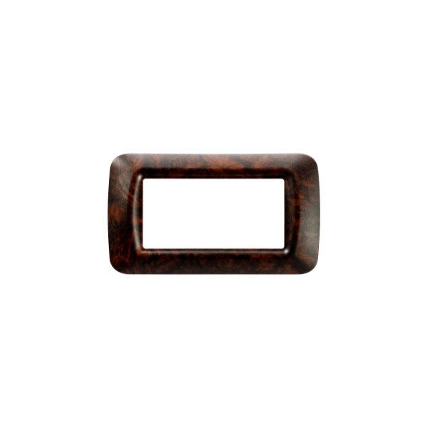 Plaque 4 pos.ronce de noyer top system - Gewiss - GW22674