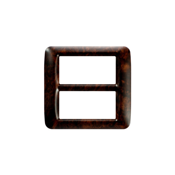 Plaque 8 pos.ronce de noyer top system - Gewiss - GW22677