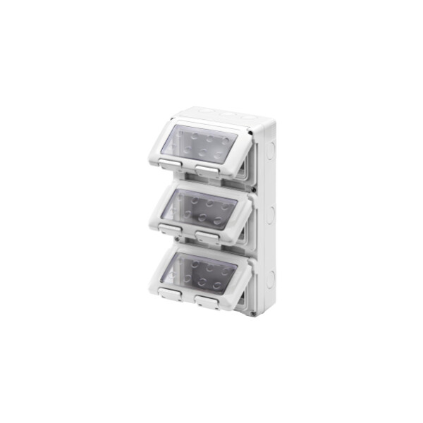 Coffr 12(3x4) postes vert.etanche - Gewiss - GW27052